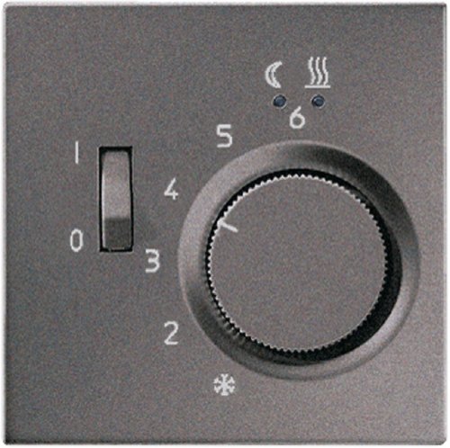 Лицевая панель Jung LS990 metal для терморегулятора антрацит картинка